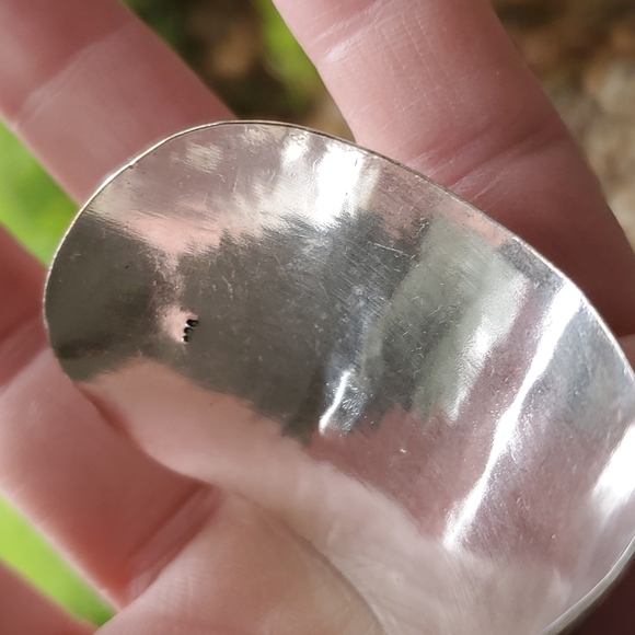 New Oversized Labradorite 925 Silver Cuff Bracelet. - Picture 7 of 16